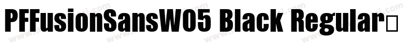 PFFusionSansW05 Black Regular字体转换
